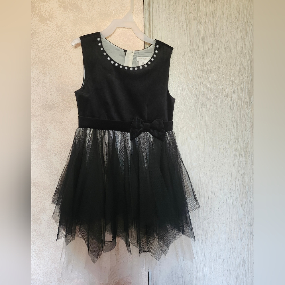 Kid Girl Dress - Black & Cream - Size 8